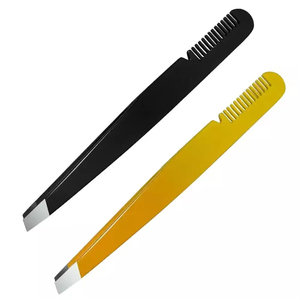 Pinzas de Acero Inoxidable Multicolor Hechas a Mano, Peine para Pestañas de Lujo, Aplicador de Cejas con Punta Puntiaguda, Herramientas 2 en 1 para Pestañas - Product Image 3