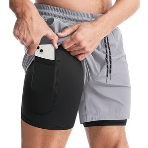 Nueva Llegada, Conjunto de 2 Piezas, Pantalones Cortos Deportivos 2 en 1 para Hombre, con Múltiples Bolsillos, de Secado Rápido, para Deportes y Fitness - Product Image 4