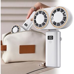 Ventilatore portatile leggero ricaricabile a 5 velocità con ventaglio elettrico da taschino Display digitale per Festival della palestra della scuola sportiva all'aperto - Product Image 5
