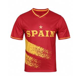 Camiseta Deportiva Casual de Manga Corta para Hombre, Cuello Redondo, Selección Española de Fútbol, Mundial 2026 - Product Image 2