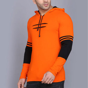 Sweat-shirt à capuche personnalisé sans cordon pour homme, en coton épais, coupe oversize, pull uni, style décontracté streetwear avec poche 2026 - Product Image 3