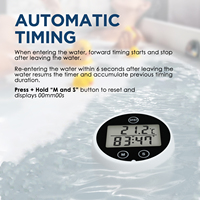 2-in-1 Schwimmendes Digitales Eisbad-Thermometer & Countdown-Timer IPX6 Wasserdicht Hochpräziser Temperatursensor für Whirlpools