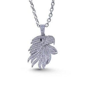 Colgante Hip Hop con Incrustaciones de Diamantes Moissanite en Forma de Águila, Regalo para Ella - Product Image 5