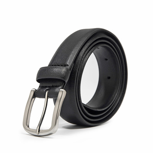 Men Women's Genuine Splitting Leather <b>Belt</b> Classic Design With Single Prong <b>Buckle</b> Match Jeans or Business Casual Pants OEM - Product Image 1