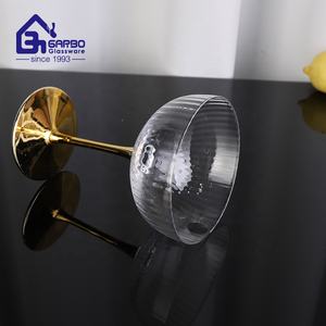 Copa de Whisky Dorada de 8oz/240ml, Copa de Vino, Estilo Americano, con Base Dorada, Juego de Copas Martini, MOQ Pequeño - Product Image 5