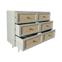 Buffet et armoire de rangement modulaires multifonctionnels en bois massif de mangue, gain de place, design moderne, facile à nettoyer, RRB02