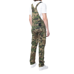 Peto de trabajo de mezclilla vintage para hombre, con correas ajustables, corte ajustado, cómodo, suave, estilo casual urbano - Product Image 4