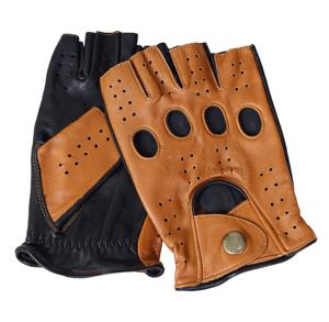 Guantes Unisex de Piel de Oveja de Primera Calidad, Medios Dedos, Transpirables, Retro, con Pantalla Táctil, para Uso Diario, Casual, al Aire Libre, Invierno, Vestimenta Formal - Product Image 3