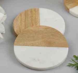 High Demand Handmade Round <b>Marble</b> <b>Coasters</b> Set Premium Natural Stone Drink <b>Coasters</b> Heat Resistant Waterproof Table Mats - Product Image 3