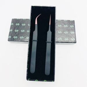 แหนบถอนขนตาเจสีโรสโกลด์อุปกรณ์ต่อคิ้วที่แยกออกจากกัน - Product Image 1