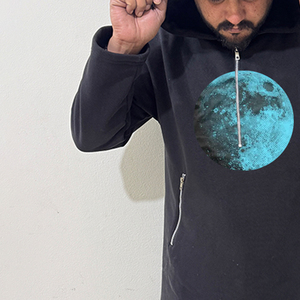 Wholesale High Quality Custom Printed Logo Men Winter Embroidered Fleece Pullover Hoodies Zipper-Up Waterproof 100% Cotton - Product Image 4