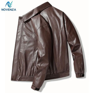 Chaqueta de Piel de Vaca Premium, Diseño Motociclista, Resistente al Viento, Cálida para Invierno, Corte Ajustado, Moderna, Informal, Ligera, Ecológica, Venta al Por Mayor - Product Image 4