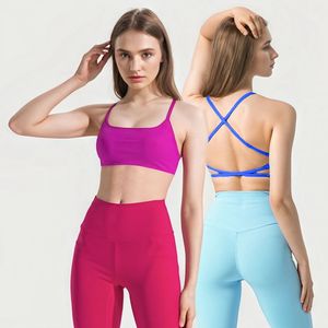 Sujetadores deportivos cortos con tiras y espalda abierta para mujer, 1 o 3 unidades, tops de fitness sexys, sujetadores deportivos cortos acolchados de impacto bajo con espalda abierta - Product Image 5