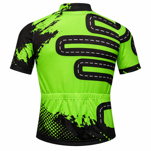 Maillot de cyclisme pour hommes, chemise de vélo à manches courtes, motif diamant multicolore, respirant, séchage rapide, vêtements de vélo de route et de vtt - Product Image 4