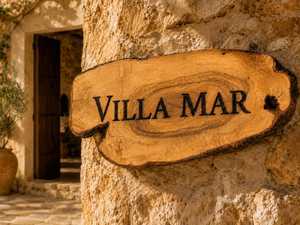 Custom Engraved <b>Wooden</b> <b>Sign</b> Irregular Natural Edge Wood Wall Plaque <b>for</b> <b>Home</b> Entrance Decor - Product Image 2
