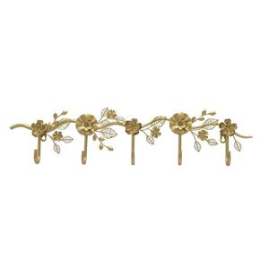 Antique Gold Iron Bird Wall <b>Hook</b> Decorative Floral Branch Coat Hanger Metal Entryway Towel Rack Wholesale Home Decor Wall Mount - Product Image 4