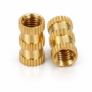 น็อตฝังแบบมีลายกันลื่น ผลิตจากทองเหลืองด้วยเครื่อง CNC คุณภาพเยี่ยม สำหรับงานฉีดพลาสติก มีจำหน่ายในราคาโรงงาน - Product Image 5