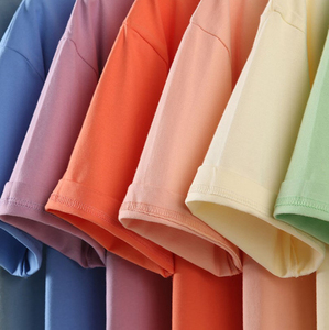 Camiseta de Algodón Personalizada para Hombre, Color Naranja, Cuello Redondo, Manga Corta, Lisa, de Color Sólido, Informal, Corte Regular, Tejido Jersey, Diseño Sencillo - Product Image 3