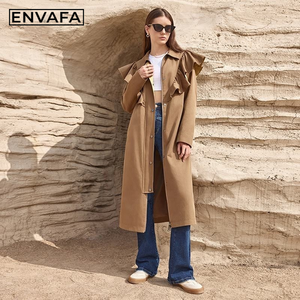 Custom Jackets Spring New Trench <b>Coat</b> Fashion Style British Style Women <b>Long</b> Jacket Trench <b>Coat</b> - Product Image 6
