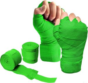 ผ้าพันมือสีเขียวสำหรับชกมวย 4 เมตร ผ้าพันมือชั้นใน ผ้าพันมือ MMA มวยไทย คิกบ็อกซิ่ง ผ้าฝ้ายป้องกันนิ้วมือ - Product Image 1