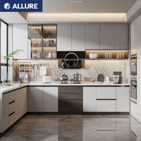 Porte en dalle moderne Allure, finition laquée, design personnalisé, armoire de cuisine minimaliste de luxe pour le marché américain