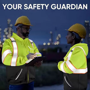 Ropa de Trabajo de Seguridad de Alta Visibilidad ANSI Clase 3 con Cremallera Completa, Unisex, para Adultos, con Logotipo Personalizado, Reflectante, Impermeable, con Luz LED Industrial - Product Image 6