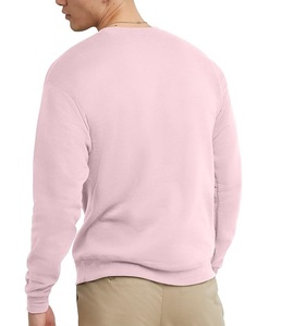 Breathable Eco-Friendly <b>Mens</b> <b>Pink</b> Color O-Neck Sweatshirts Thick Regular Fit Heavyweight Vintage Winter Sweatshirts OEM Services - Product Image 4