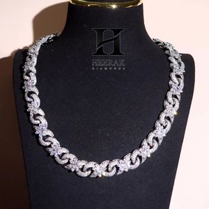 Bracelet gourmette fleur en diamant de laboratoire de luxe en gros, personnalisé, en argent 925, avec grappe d'étoiles en or massif, fabricant de chaînes gourmette cubaines - Product Image 1