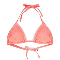 Vente en gros de maillots de bain une pièce pour filles, couleur pêche, motif paisley et lettres, été, sexy, ensemble de bikinis pour femmes, logo personnalisé
