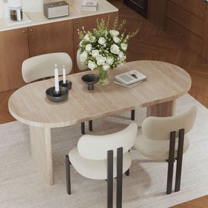 Tavolo da Pranzo Allungabile Moderno da 140-180 cm con Prolunghe Rimovibili, Stile Mid-Century, Arredamento per Sala da Pranzo - Product Image 6