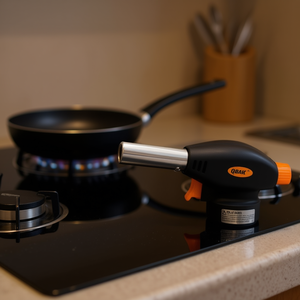 QBAK Multifire Torch 16.3cm Butane <b>Lighter</b> Kitchen Use Portable Piezoelectric Ignition - Product Image 3