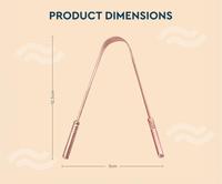 Nettoyeur de langue en cuivre pur Radhe Enterprises - Écologique, réutilisable, design personnalisé avec poignée pour les soins bucco-dentaires ayurvédiques