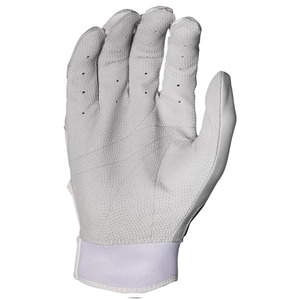 Red Leather Batting Glove Right Hand Padded <b>Hook</b> And Loop Closure MLB Logo Unisex Adult Training - Product Image 4