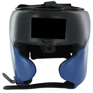 Protège-tête en cuir PU à prix abordable, protection intégrale du visage pour l'entraînement et les combats de MMA - Product Image 1