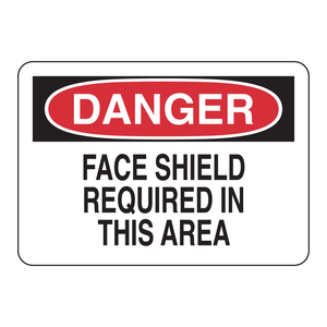 Panneau de signalisation : Protection faciale requise - Zone industrielle, laboratoire et usine - Product Image 1