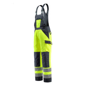 High Visibility Reflective Safety Work Bib Pants Custom Cotton Anti-Wrinkle Unisex <b>Construction</b> <b>Overalls</b> for Industrial Workers - Product Image 4