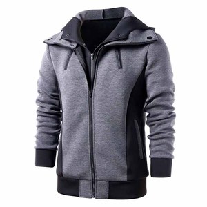 Sudadera con capucha extragrande y gruesa para hombre, personalizada con estampado deportivo, con cremallera completa, forro de piel, poliéster y algodón de alta calidad, ecológica. - Product Image 1