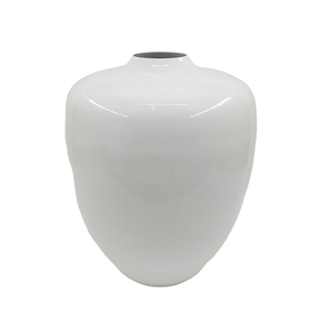 Modern Metal Flower <b>Vase</b> and Planter with Enamel Finish for Indoor and Outdoor Decoration Contemporary Metal Flower <b>Vase</b> - Product Image 1