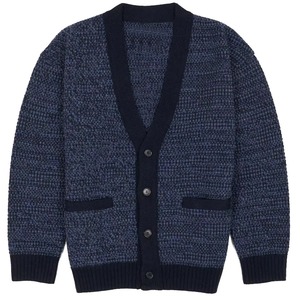 University Unisex <b>Cardigan</b> <b>Sweater</b> with Button V-Neck Long Sleeve Knit Wool/Acrylic Quick-Dry for Winter Customizable Colours - Product Image 1