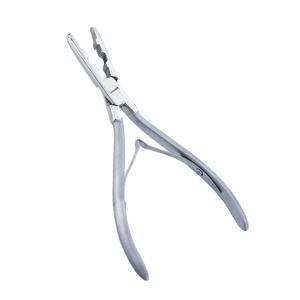 Pinzas Profesionales de Acero Inoxidable Plateado para Extensiones de Cabello con Dientes, Herramientas para Extensiones de Cabello en Venta - Product Image 1