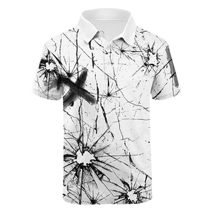 เสื้อโปโลแขนสั้นผู้ชาย ลายกระจกแตก ผ้าโพลีเอสเตอร์ทอ ระบายอากาศได้ดี ทรงปกติ - Product Image 5
