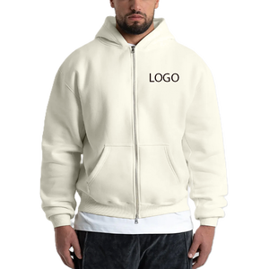 Sweat-shirts à capuche unisexes vintage personnalisés, épais, avec fermeture éclair, en coton biologique respirant, impression personnalisée, fournisseur de sweats à capuche haut de gamme - Product Image 1