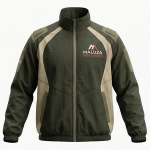 Veste coupe-vent unisexe à capuche de marque privée, streetwear enduit, résistante à l'eau, pour l'extérieur, mode hiver - Product Image 1