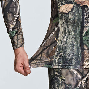 Conjunto de Ropa Interior Térmica de Invierno para Hombre, Camuflaje, Manga Larga, Cuello Redondo, Tejido de Punto, Spandex, Poliéster - Product Image 4
