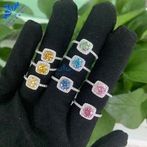 Bijoux de mode de fabrication artisanale, bague en argent sterling 925 avec moissanite de 6,5 mm, 1 carat, taille brillant, VVS, pour femmes - Product Image 1