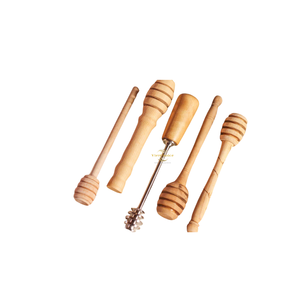 Cuillère à miel en bois durable, fabriquée à la main à partir de bois massif naturel, outil de service de miel de qualité alimentaire pour une utilisation quotidienne en cuisine - Product Image 4