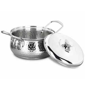 Olla de Acero Inoxidable con Aislamiento de Doble Pared, Tazón para Servir, Olla para Calentar Comida India con Tapa Metálica - Product Image 1