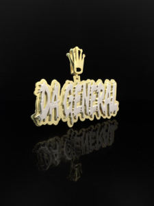 Colgante Personalizado para Hombre, Chapado en Oro, con Diamantes de Imitación, Estilo Hip Hop Urbano - Product Image 2