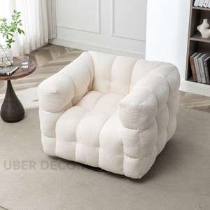 Chaise d'appoint Bubli Cubic Boucle Comfort conçue pour le salon ou la chambre à coucher - Product Image 2