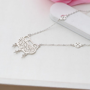 Ensemble de bijoux en argent S925 à faire soi-même, avec perles multiples, fermoir de sécurité, collier avec verrouillage enfant, composants de bijoux vides - Product Image 2